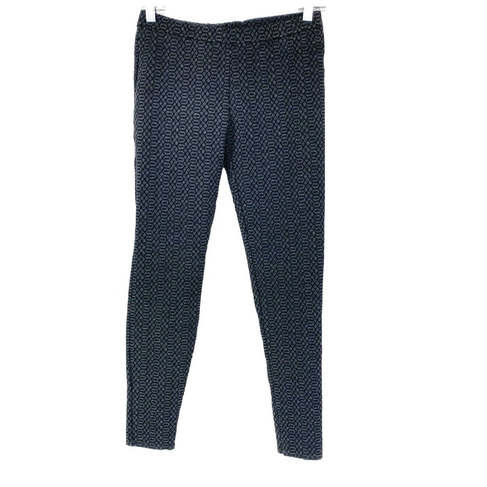 Joie XS Pants Keena Skinny Leggings Charcoal Heather Caviar Gray Black Ikat
